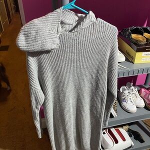 Almost Famous Light Gray Women's Turtleneck Sweater